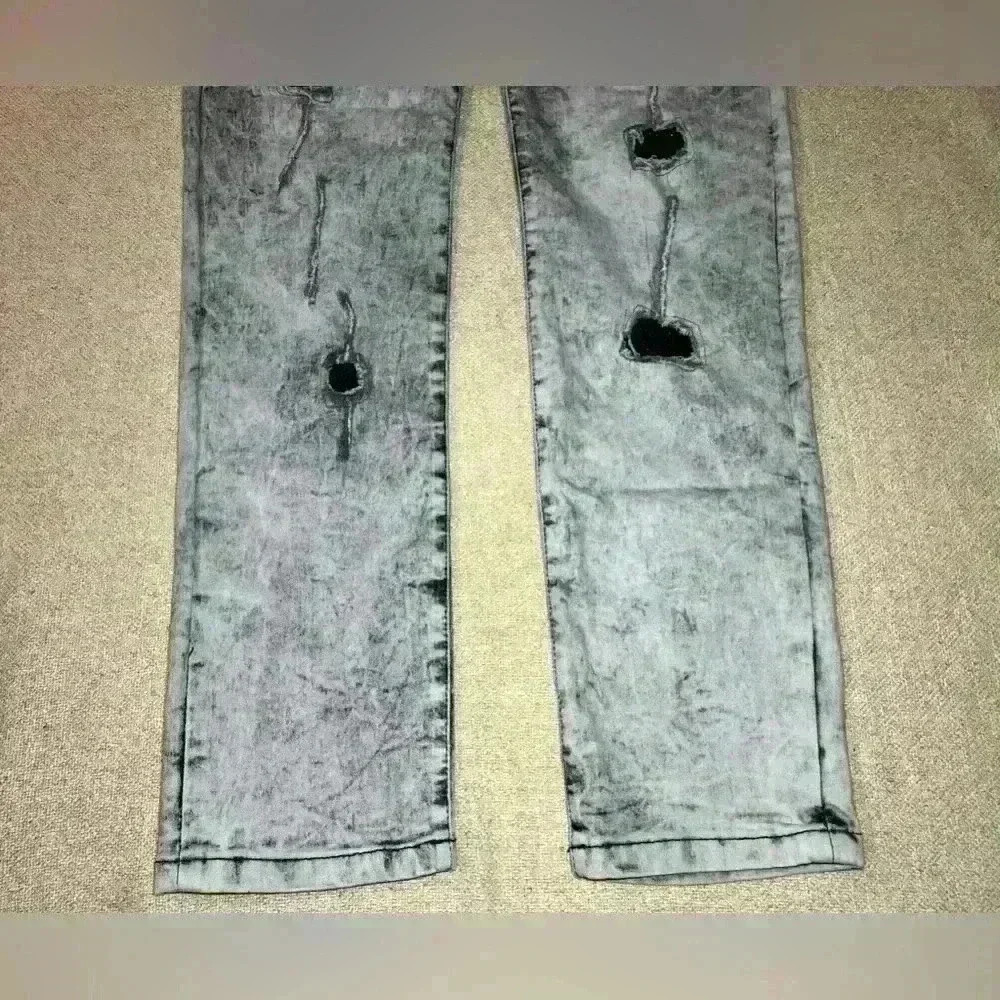 Raw X Mens Jeans Size 32x31 Skinny Fit Distressed Grunge Hip Hop B0061 - Picture 7 of 12